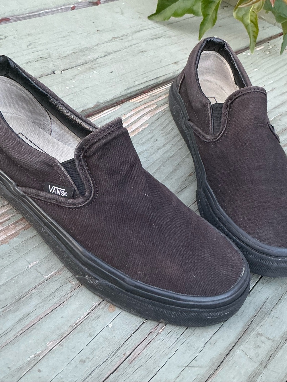 Vans Slip-On Canvas Loafers in Black